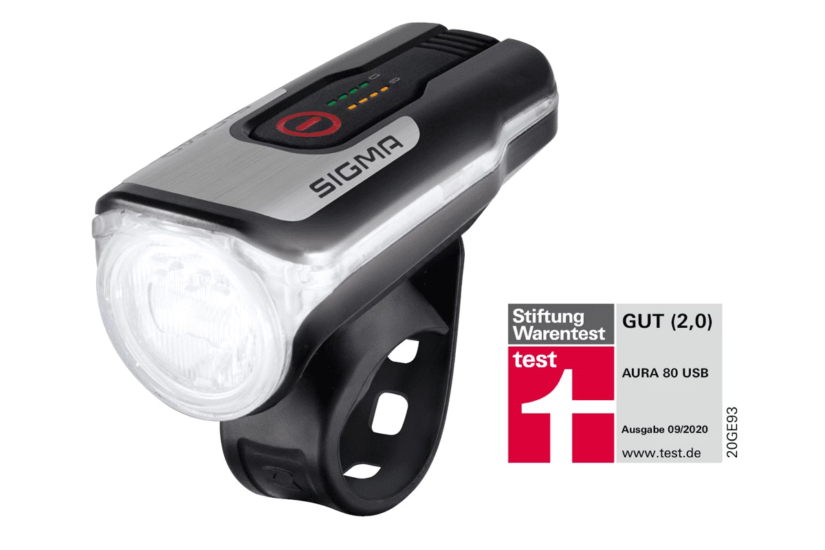 SIGMA SPORT Aura 80 USB 80 Lux - Noir