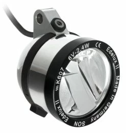 SON Projecteur à LED Suspendu Edelux II Pour Dynamos De Moyeu Argenté Poli